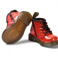  оригинални боти  DR. MARTENS RED GLITTER 1460 BOOTS номер 37, снимка 1 - Бебешки боти и ботуши - 38709298