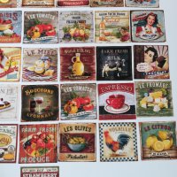 Стикери за скрапбук Vintage food sign - 36 бр/комплект , снимка 3 - Други - 40628628