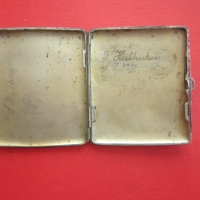 Старинна  бронзова табакера 1915 , снимка 5 - Колекции - 36076035