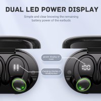 Безжични слушалки, AOTONOK C16  Bluetooth 5.3 слушалки,стерео,LED сензорни,IP7 водоустойчиви, снимка 5 - Bluetooth слушалки - 42460035