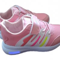 Розови светещи маратонки за момиче, снимка 1 - Детски маратонки - 35993115