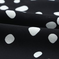 Дамска блуза в черно с къс ръкав, дантела и принт на точки, снимка 12 - Тениски - 44304093