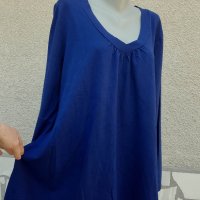 4XL  Нова тъмно синя блуза, снимка 1 - Блузи с дълъг ръкав и пуловери - 42093142
