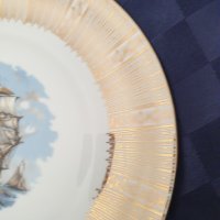 Порцеланова чиния-Бавария с богата позлата, снимка 5 - Чинии - 35873336