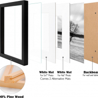 Нов Комплект 4 броя рамка за снимки от масивно дърво монтаж на стена, снимка 2 - Други - 36300789