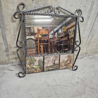Огледало за стена с плочки в ретро стил, снимка 3 - Декорация за дома - 41883211