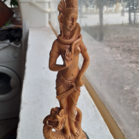 Стара статуетка на китайка фигура паста смола, снимка 2 - Антикварни и старинни предмети - 36129245