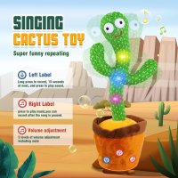 Интерактивна играчка за бебета и деца: Говорещ, танцуващ и пеещ кактус, снимка 10 - Други - 42266990