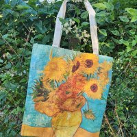 Платнена торбичка,чанта Ван Гог картини- Слънчогледите и Звездна нощ, снимка 14 - Чанти - 41844397