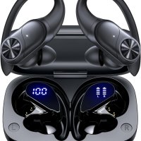 GameXtrem Безжични слушалки Bluetooth с калъф за безжично зареждане,IPX7 водоустойчиви, бели и черни, снимка 2 - Bluetooth слушалки - 44500069