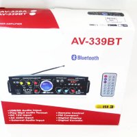 Аудио усилвател UKC AV-339B, караоке, USB порт, SD слот, MP3, FM, снимка 5 - Ресийвъри, усилватели, смесителни пултове - 41535789