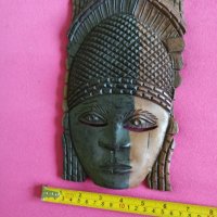 африканска дървена маска , снимка 4 - Статуетки - 41408435