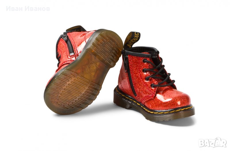  оригинални боти  DR. MARTENS RED GLITTER 1460 BOOTS номер 37, снимка 1