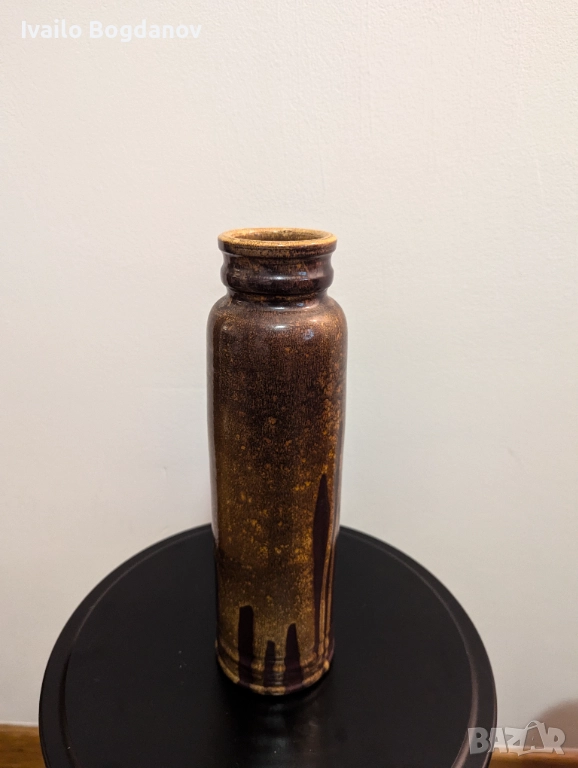 Керамична глазирана ваза, снимка 1