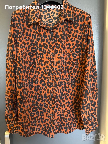 Елегантна риза в леопардов принт размер М, снимка 1