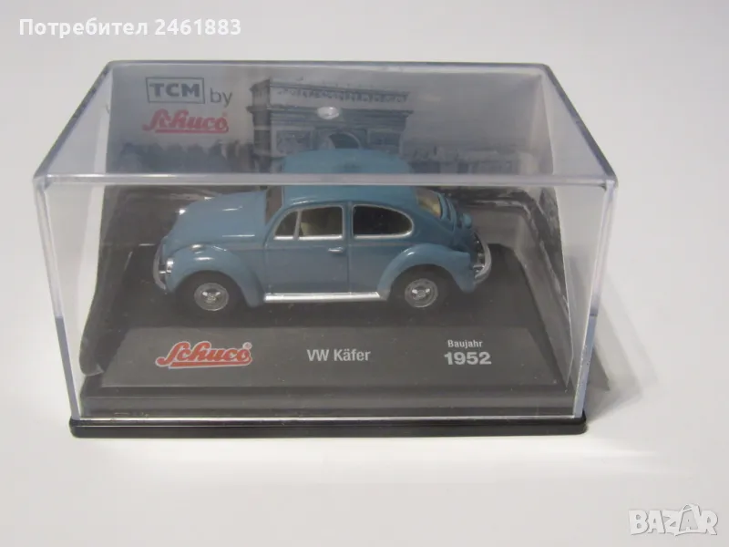 1/72 TCM by Schuco, Volkswagen, VW Kafer метална количка, снимка 1