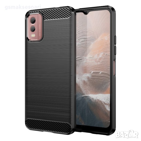 Nokia C32 - Удароустойчив Кейс Гръб CARBON, снимка 1