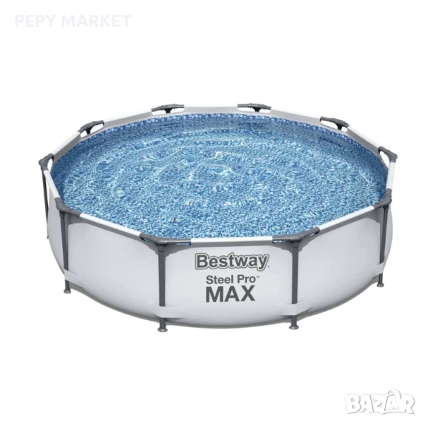 Bestway Steel Pro MAX Комплект басейн 305x76 см Материал на рамката: Стомана, PP Размери: 305 х 76 с, снимка 1