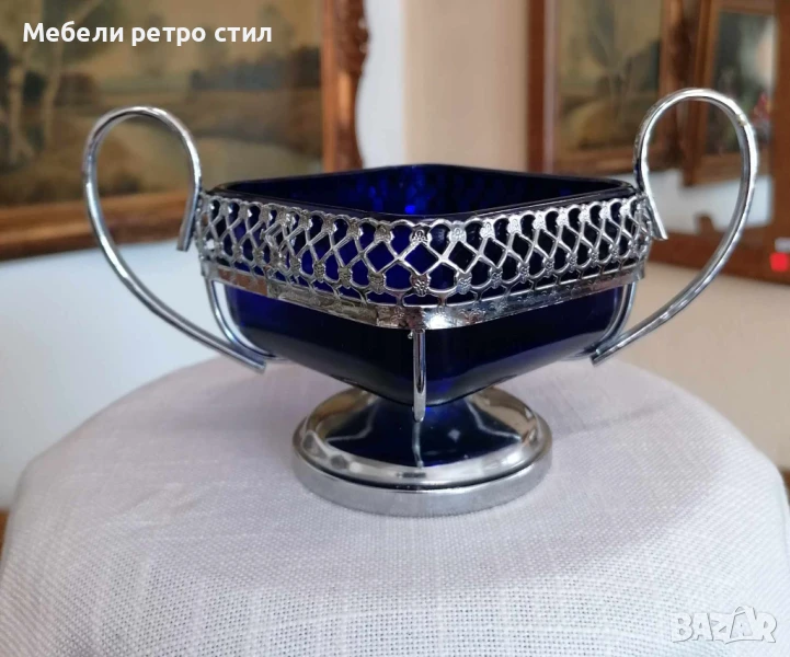 Кобалтово синя захарница / бонбониера е зашеметяващо допълнение към всяка колекция. , снимка 1