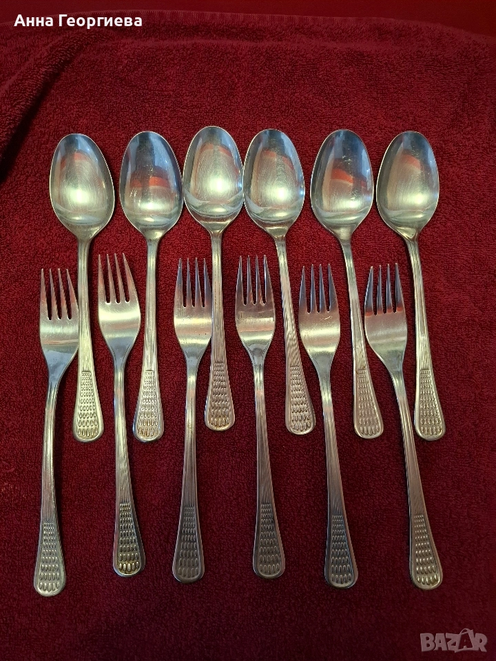Вилица и лъжица от неръждаема стомана., снимка 1
