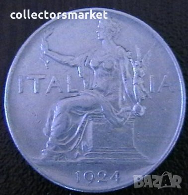 1 лира 1924, Италия, снимка 1
