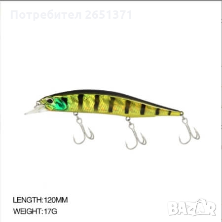 Воблер вид НЕУТРАЛЕН/SUSPENDING 17 гр./12 см., снимка 1
