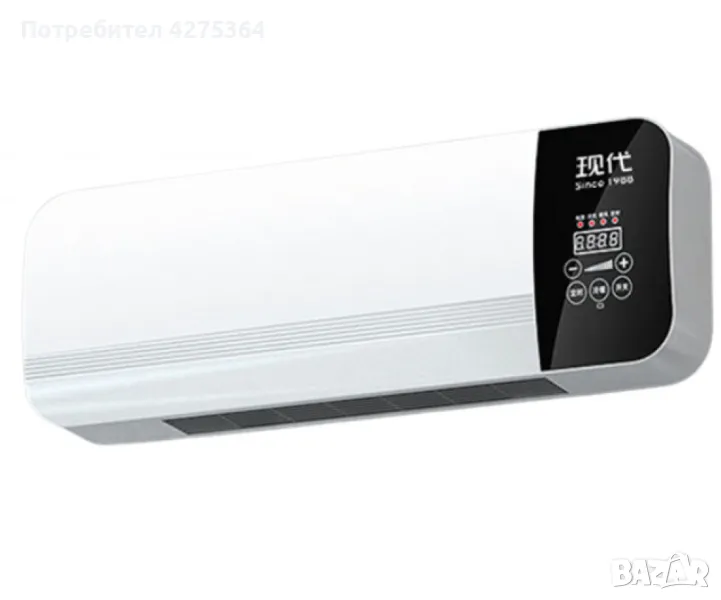 Модерна печка за стенен монтаж,за студено и топло,с двойно предназначение,LED дисплей, снимка 1