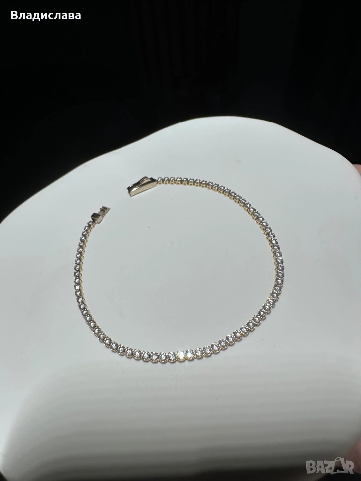 Златна тенис гривна 3,17гр 14к, снимка 1