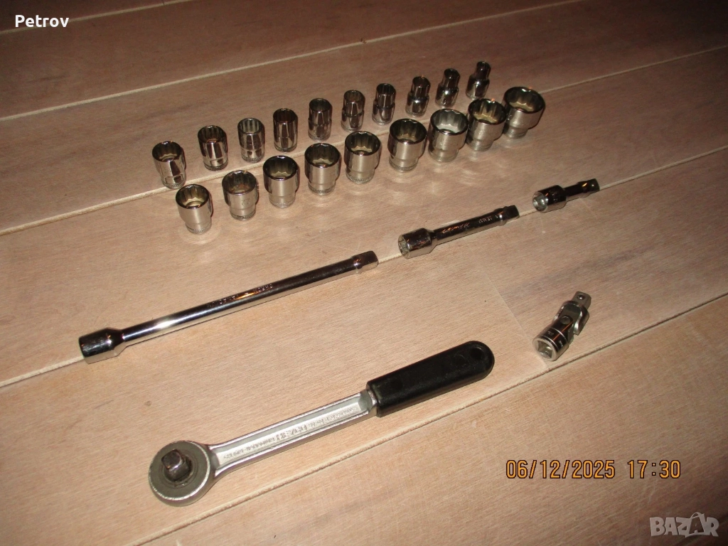 HEYCO - No.50-00-1/50-12 - MADE IN GERMANY - 1/2" ПРОФЕСИОНАЛНИ Тресчотка, Вложки 10-32mm,Удължител , снимка 1