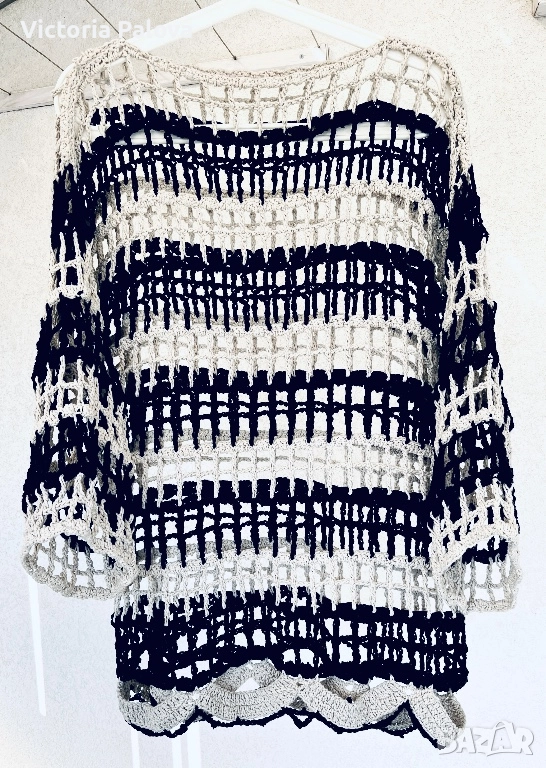 Ефектна бутикова блуза  CROCHET , снимка 1