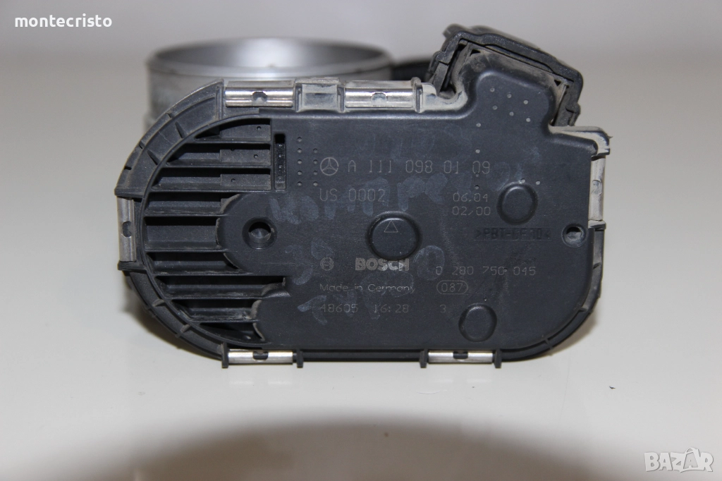 Дроселова клапа Mercedes W203 (2000-2007г.) A1110980109 / A 111 098 01 09 / 0280750045, снимка 1