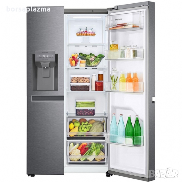 Хладилник с фризер LG GSLV30DSXM , 634 l, F , No Frost , Инокс, снимка 1