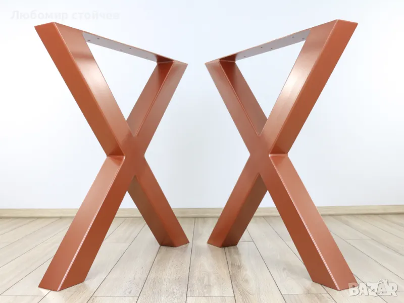 Метални крака за холна маса, трапезна маса, бюро, пейка, снимка 1