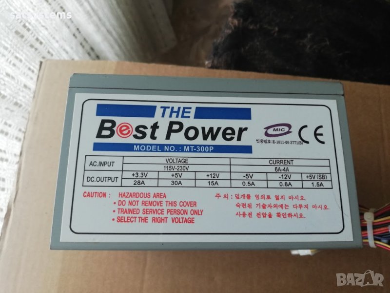 Компютърно захранване 300W BestPower MT-300P 80mm FAN, снимка 1