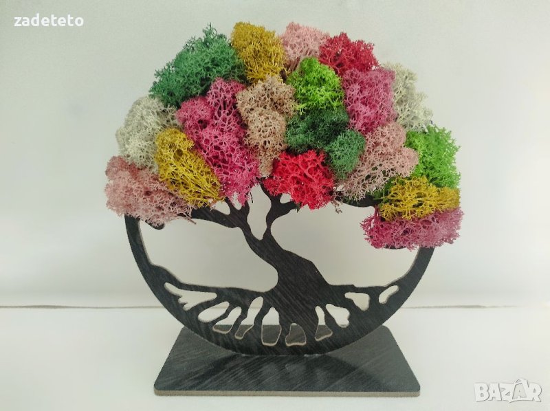 Дървото на живота със пъстри цветове скандинавски мъх , снимка 1