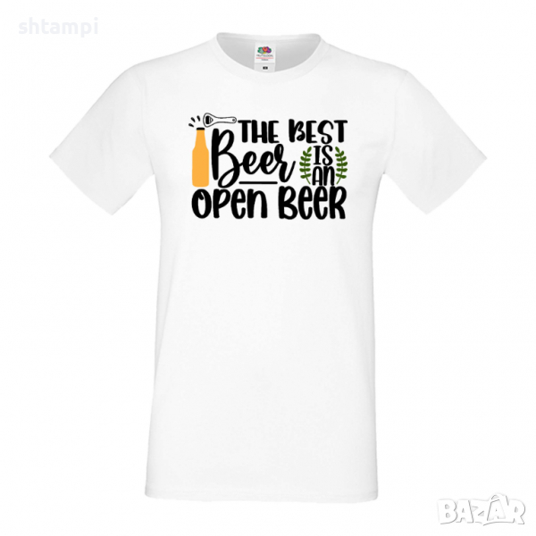 Мъжка тениска The Best Beer Is An Open Beer,Бира,Бирфест,Beerfest,Подарък,Изненада,Рожден Ден, снимка 1