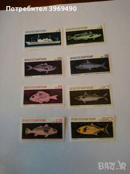 Серия от 8 пощенски марки от България 1969 г., снимка 1