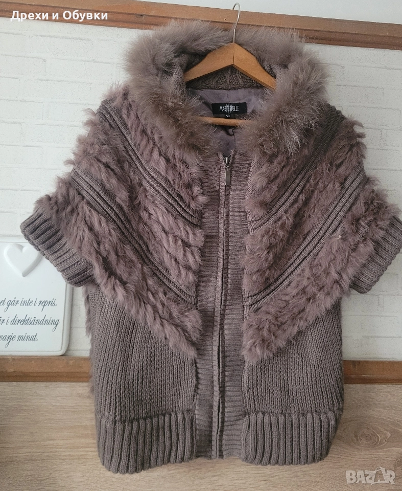 Елек естествен косъм лисица и вълна , снимка 1