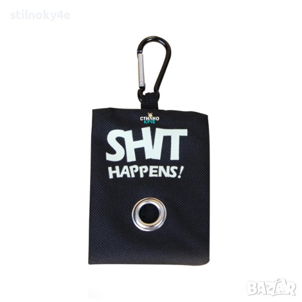 Чантичка за хигиенни пликове на куче с надпис Контейнер/Диспенсър за найлонови торбички за куче, снимка 1