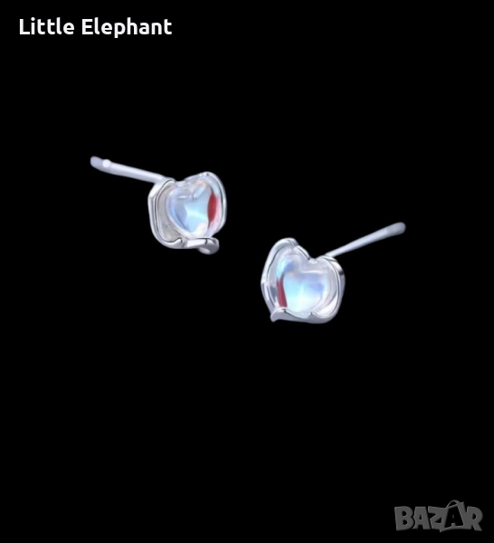 Pre order сребърни обеци сърца"Холограма",irregular,колекция"Hearts"/нови, снимка 1