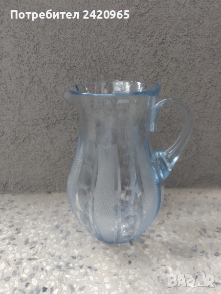 Старинна, кристална кана , снимка 1