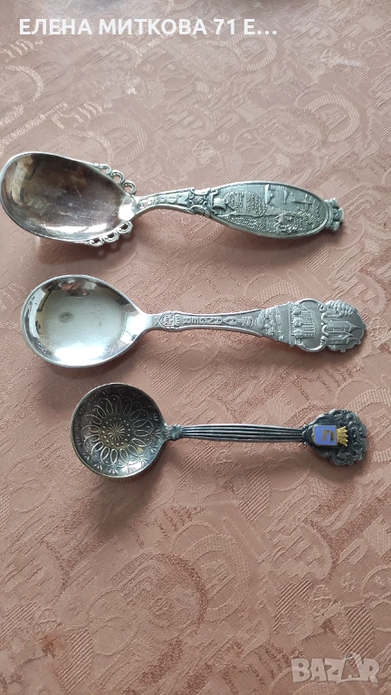 Посребрени сувенирни лъжици от Скандинавието, снимка 1