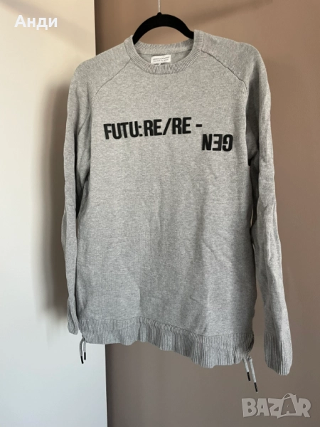 Core by Jack & Jones Сив мъжки пуловер, M размер, снимка 1