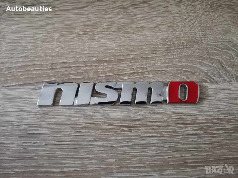 Nissan Nismo Нисмо сребрист с червено надпис стикер, снимка 1