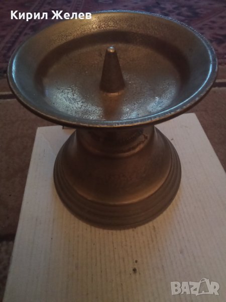 Свещник стар бронзов  24714, снимка 1