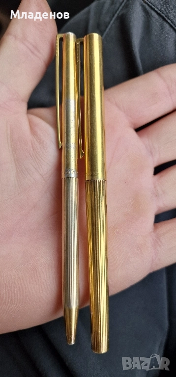 Сребърни химикалка и флумастер Dupont ., снимка 1