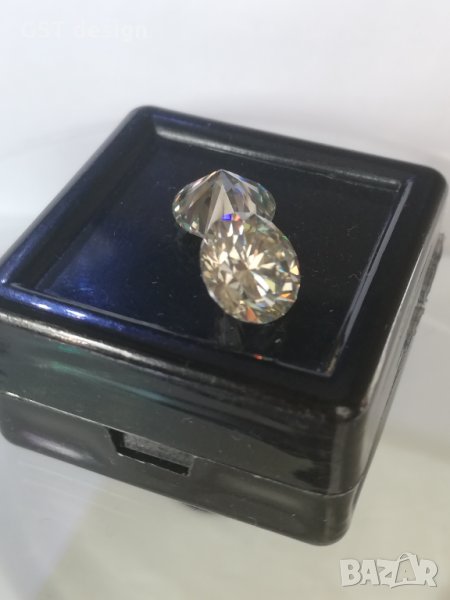 Спешно Уникален ТОП 4+ карата Мойсанит диамант Moissanite два Diamond IF/F-G Ледено бяло, снимка 1