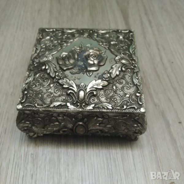 посребрена кутийка за бижута арт деко, снимка 1
