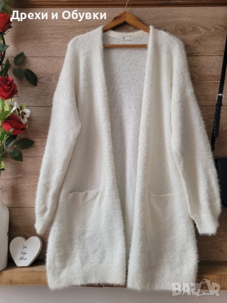 Дълга пухена мека жилетка , снимка 1