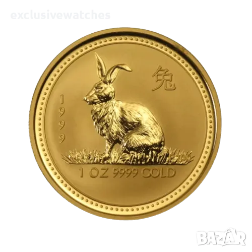 1 oz Златна Монета Австралийски Лунар Заек 1999, снимка 1